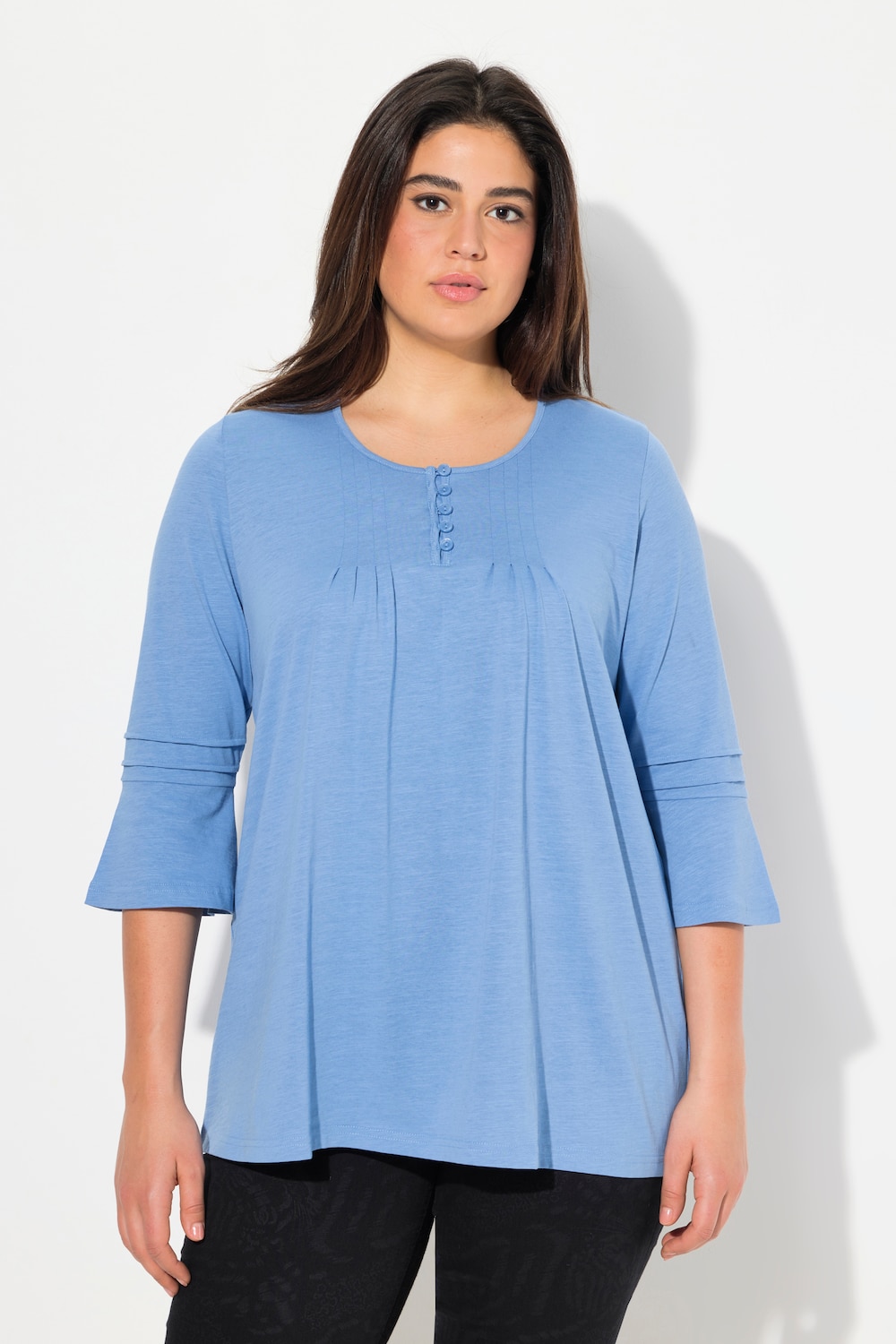Große Größen Shirt, Damen, blau, Größe: 46/48, Baumwolle, Ulla Popken