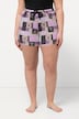 Schlafshorts, 2er-Pack, gemustert/einfarbig, Elastikbund