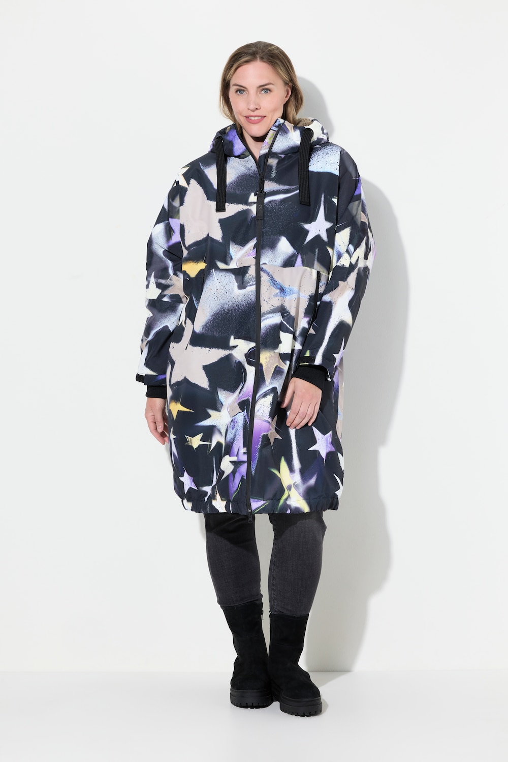 Große Größen Funktionsmantel, Damen, blau, Größe: XXL, Polyester, LAURASON