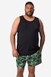 Men+ badeshorts, heldekkende trykk, elastisk linning, opptil 8 XL