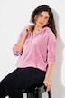 Hoodie van corduroy, oversized, capuchon, lange mouwen, elastische zoom