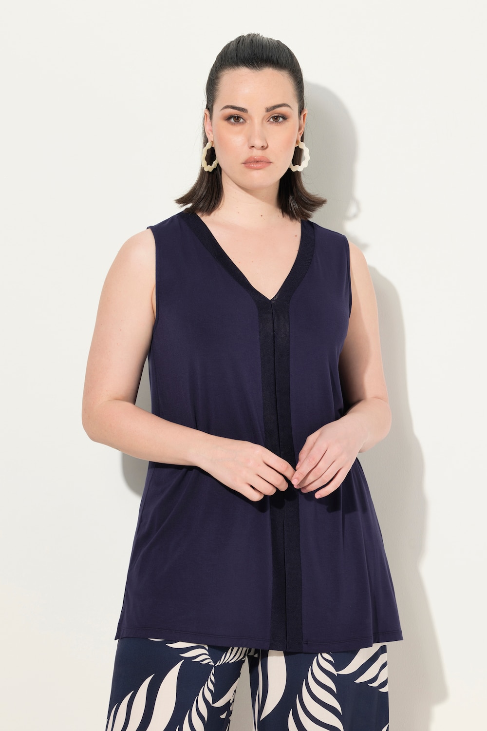 Große Größen Top, Damen, blau, Größe: 54/56, Viskose, Ulla Popken