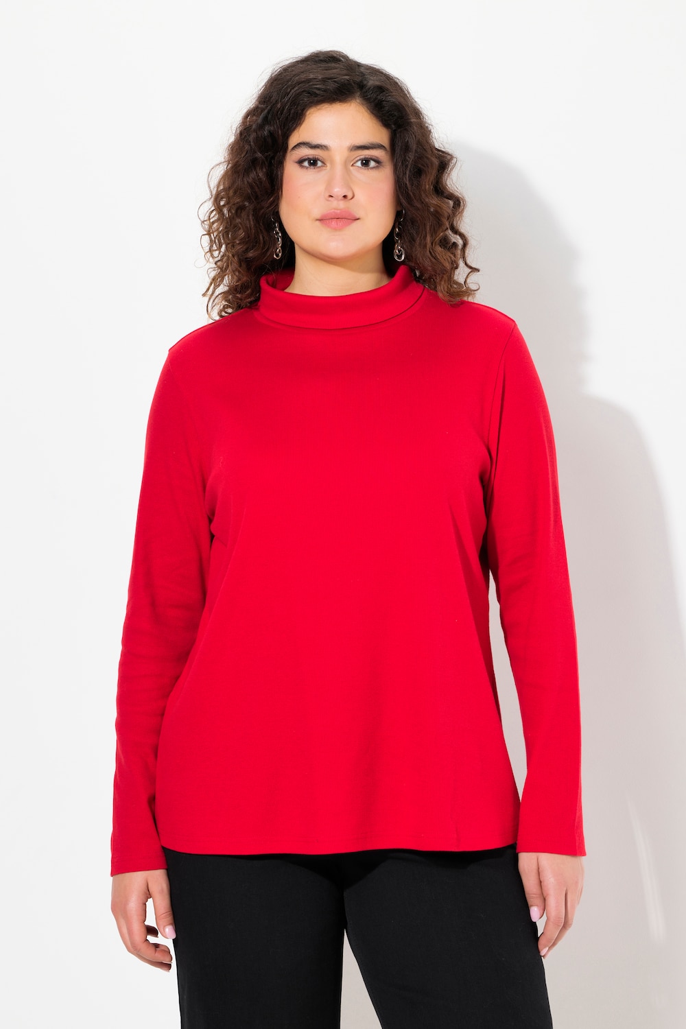 Thumbnail - Große Größen Shirt, Damen, rot, Größe: 54/56, Baumwolle/Viskose, Ulla Popken