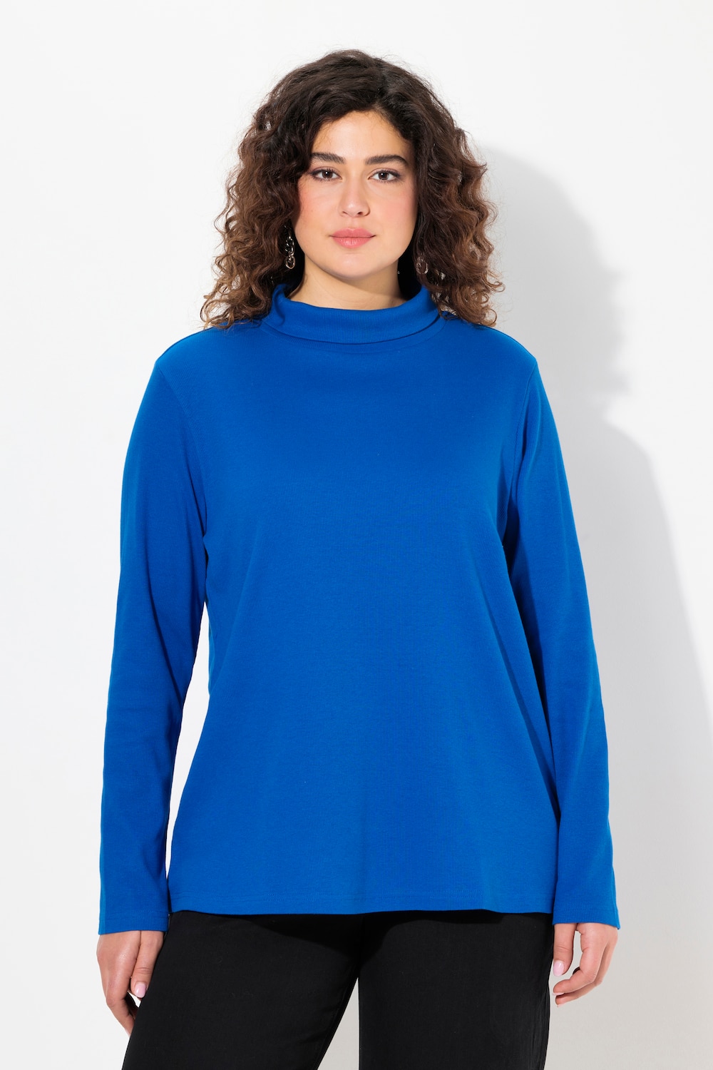 Große Größen Shirt, Damen, blau, Größe: 54/56, Baumwolle/Viskose, Ulla Popken