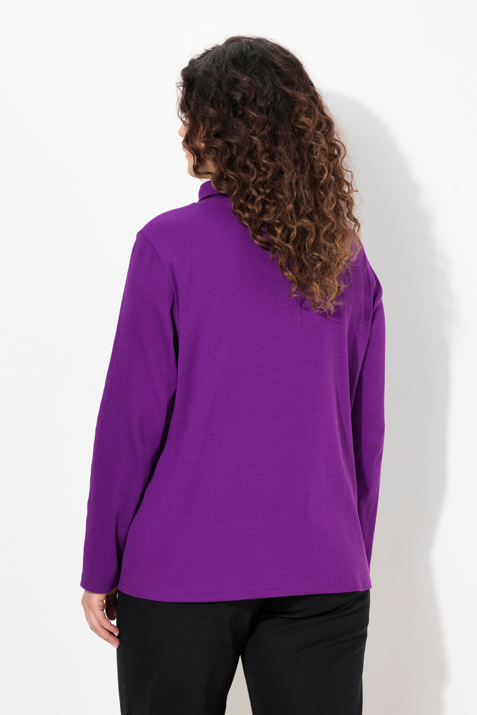 Ulla Popken Damen große Größen Shirt Rollkragen Classic Langarm 831786