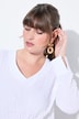 Tunika-Bluse, Raffung, V-Ausschnitt, Langarm, Biobaumwolle