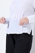 Tunika-Bluse, Raffung, V-Ausschnitt, Langarm, Biobaumwolle