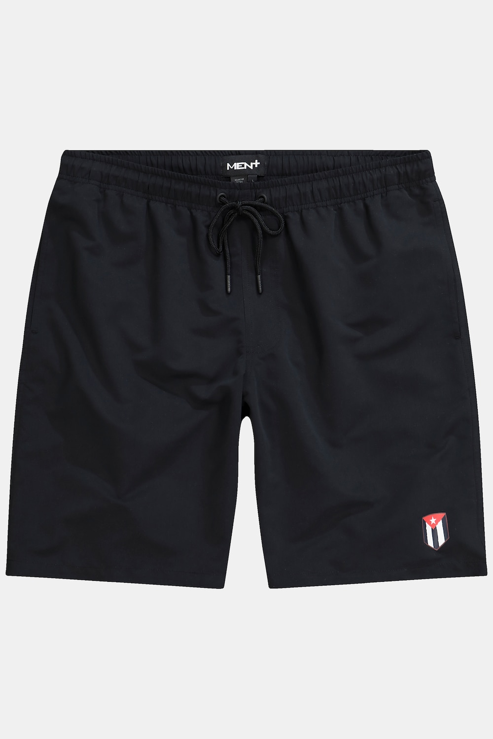 Stora storlekar Badshorts, Her, svart, storlek: 7XL, Polyester, Men Plus