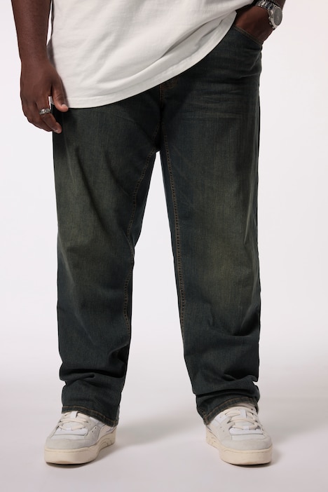 STHUGE Jeans, Bauchfit, Baggy Fit, Dirty Denim, 5-Pocket, bis Gr. 72