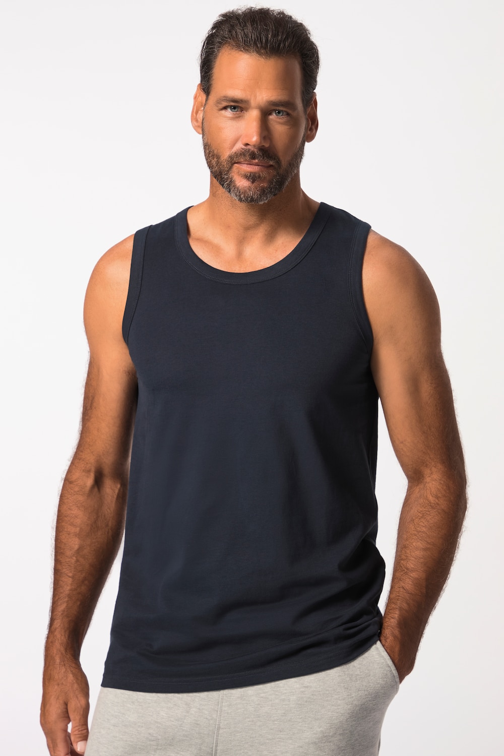 Große Größen Tanktop, Herren, blau, Größe: XXL, Baumwolle, JP1880