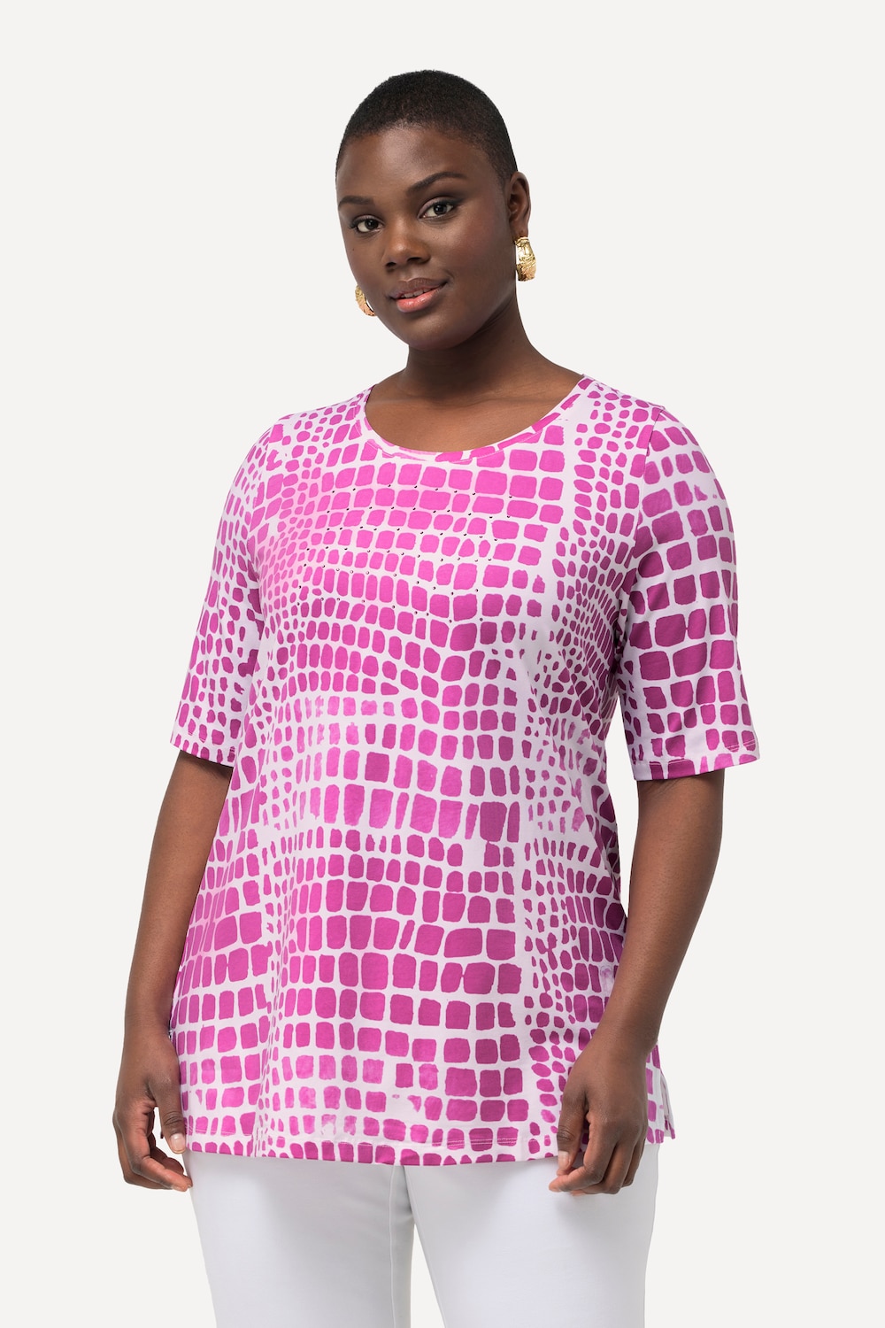 Thumbnail - Große Größen T-Shirt, Damen, rosa, Größe: 54/56, Baumwolle, Ulla Popken