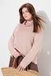 Pullover, Rippstrick, Rollkragen, Langarm, Biobaumwolle