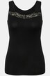 Camiseta interior, slim, encaje, mezcla de modal, escote cuadrado