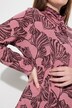 Eco Cotton Leaf Print Long Sleeve Turtleneck Tee