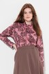 Eco Cotton Leaf Print Long Sleeve Turtleneck Tee