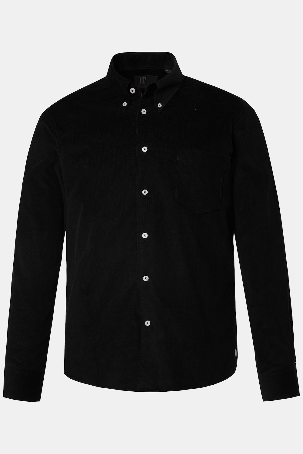 Chemise en velours côtelé JP 1880, manches longues, col à pointes boutonnées, coupe Modern Fit - jusqu'au 8 XL