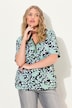 T-Shirt, Gummisaum, Zierband, Tunika-Ausschnitt, Halbarm