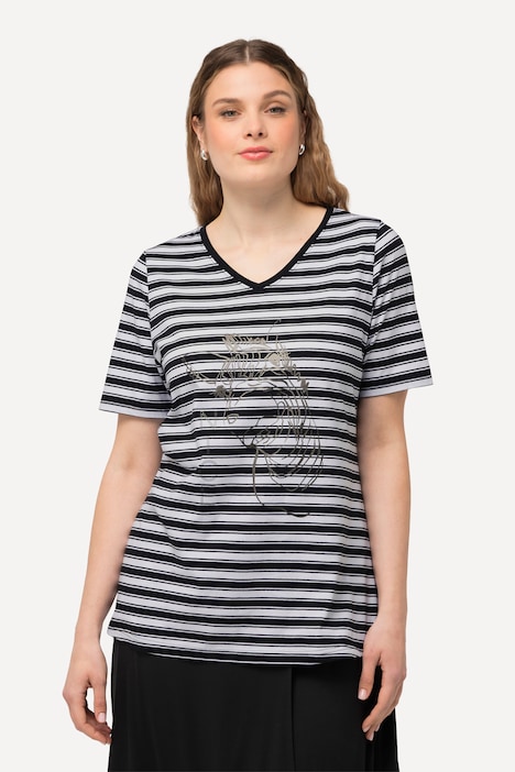 Striped Animal Graphic Tee