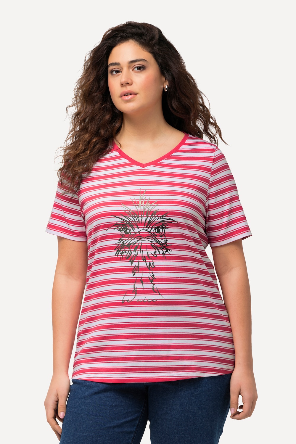 Große Größen T-Shirt, Damen, rosa, Größe: 50/52, Baumwolle, Ulla Popken