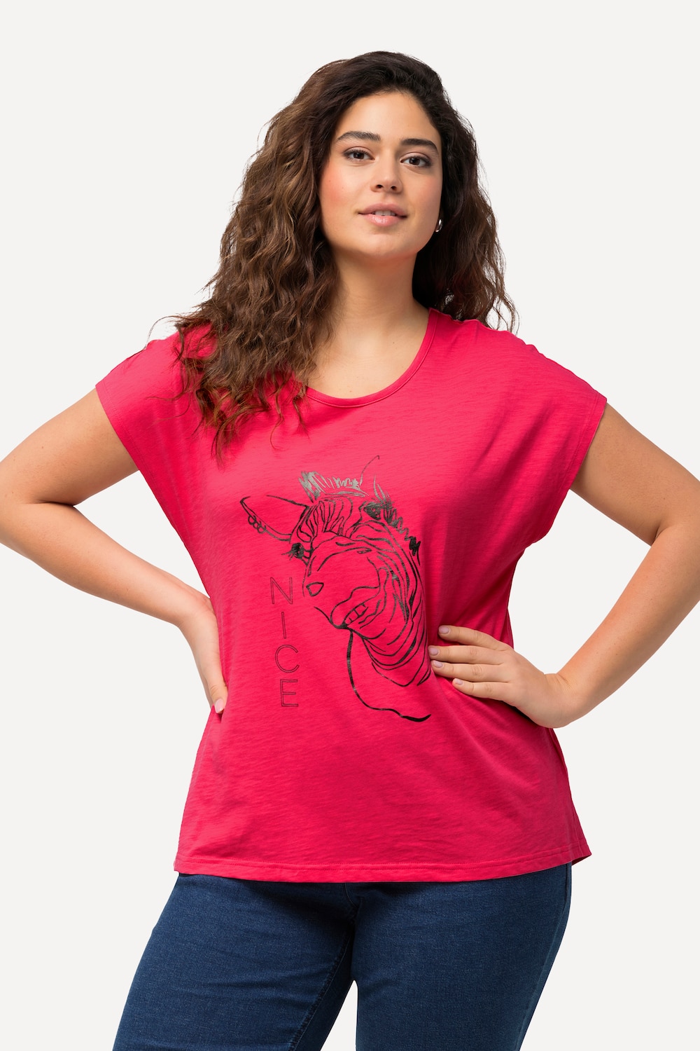 Große Größen T-Shirt, Damen, rosa, Größe: 58/60, Baumwolle, Ulla Popken