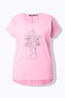 T-shirt, metallic diermotief, oversized, ronde hals, korte mouw