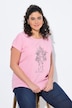T-shirt, metallic diermotief, oversized, ronde hals, korte mouw
