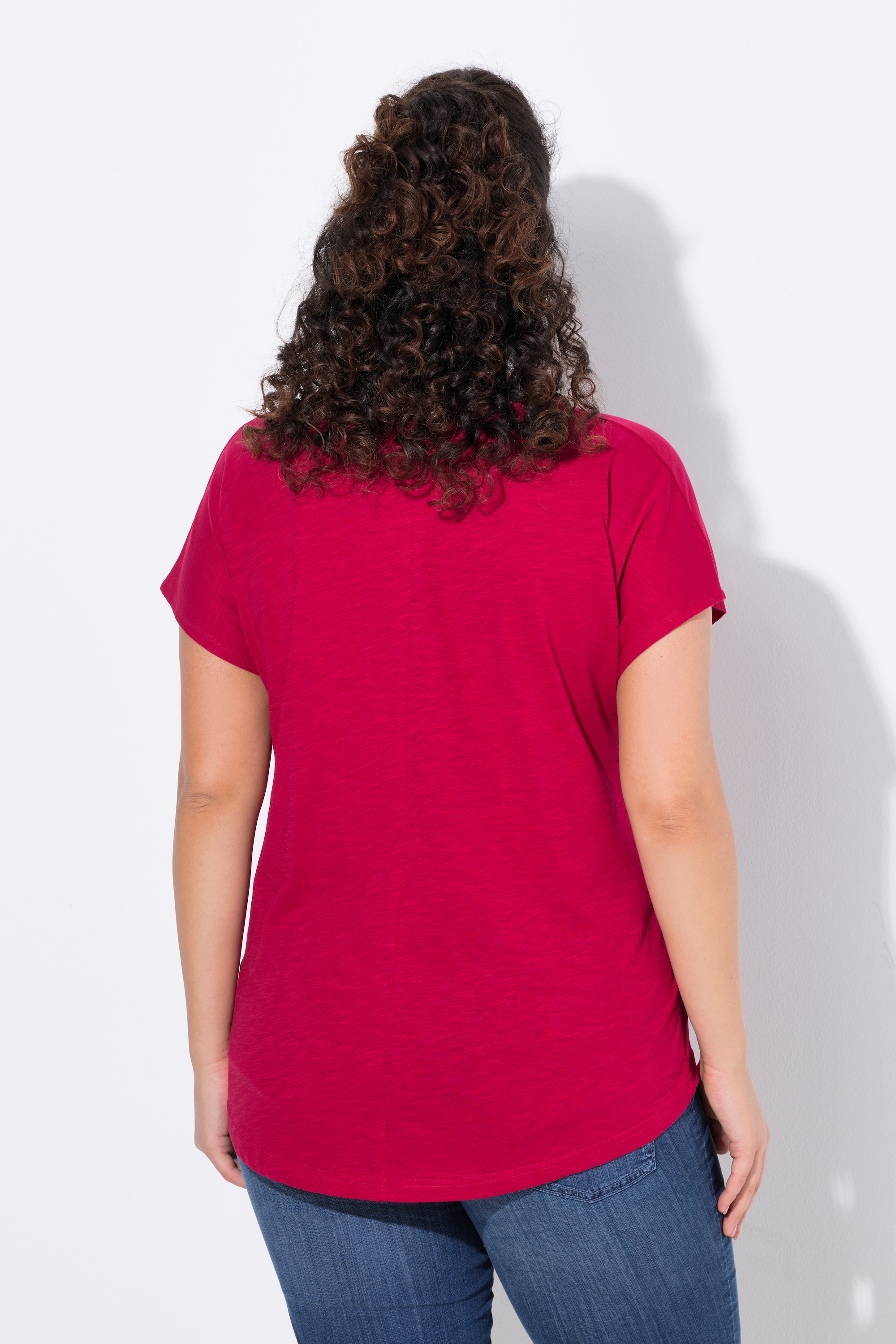 Ulla Popken Damen große Größen T Shirt Metallic Tiermotiv Oversized Rundhals