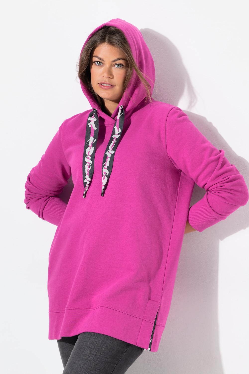 Große Größen Longsweat, Damen, rosa, Größe: M, Baumwolle/Polyester, LAURASON