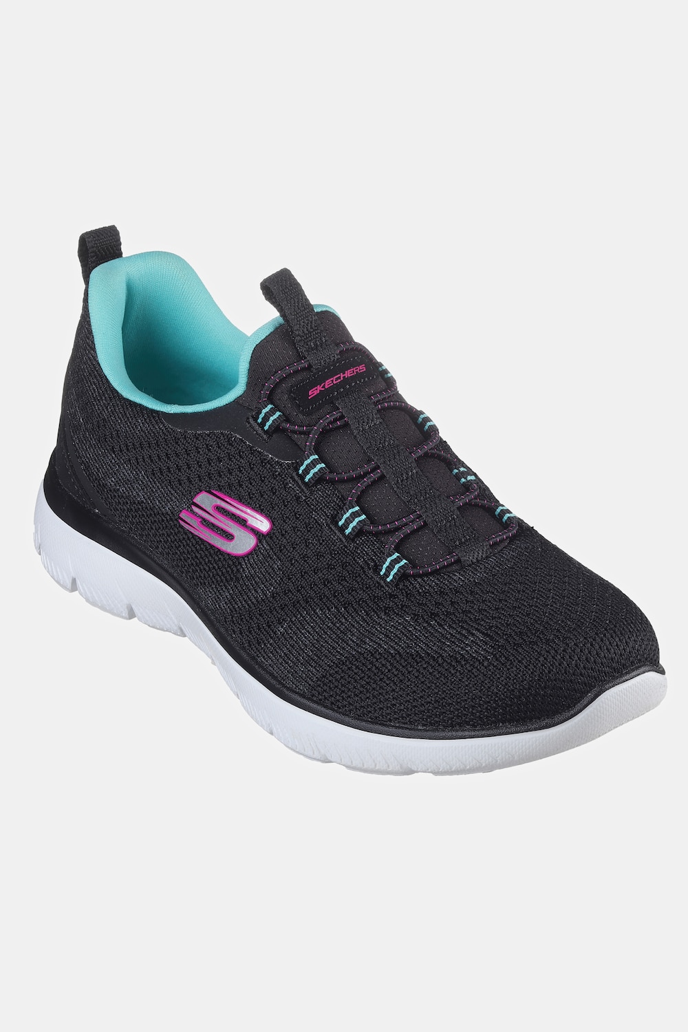 Skechers Sneaker, Damen, schwarz, Größe: 42, Sonstige/Polyester, Ulla Popken