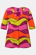 Wave Print Short Sleeve Slinky Blouse