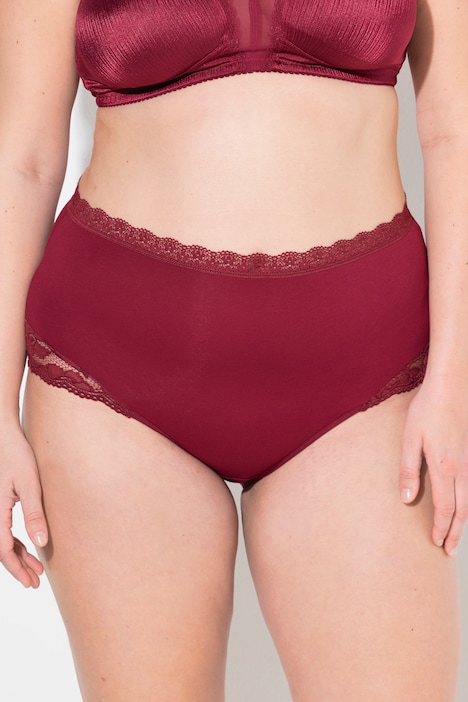 Maxi-slips, set van 3, hoge taille, kant