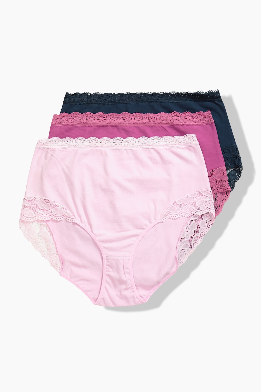 Maxislips, 3er-Pack, High Waist, Spitze, OEKO-TEX