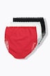 Maxislips, set van 3, hoge taille, kant, OEKO-TEX