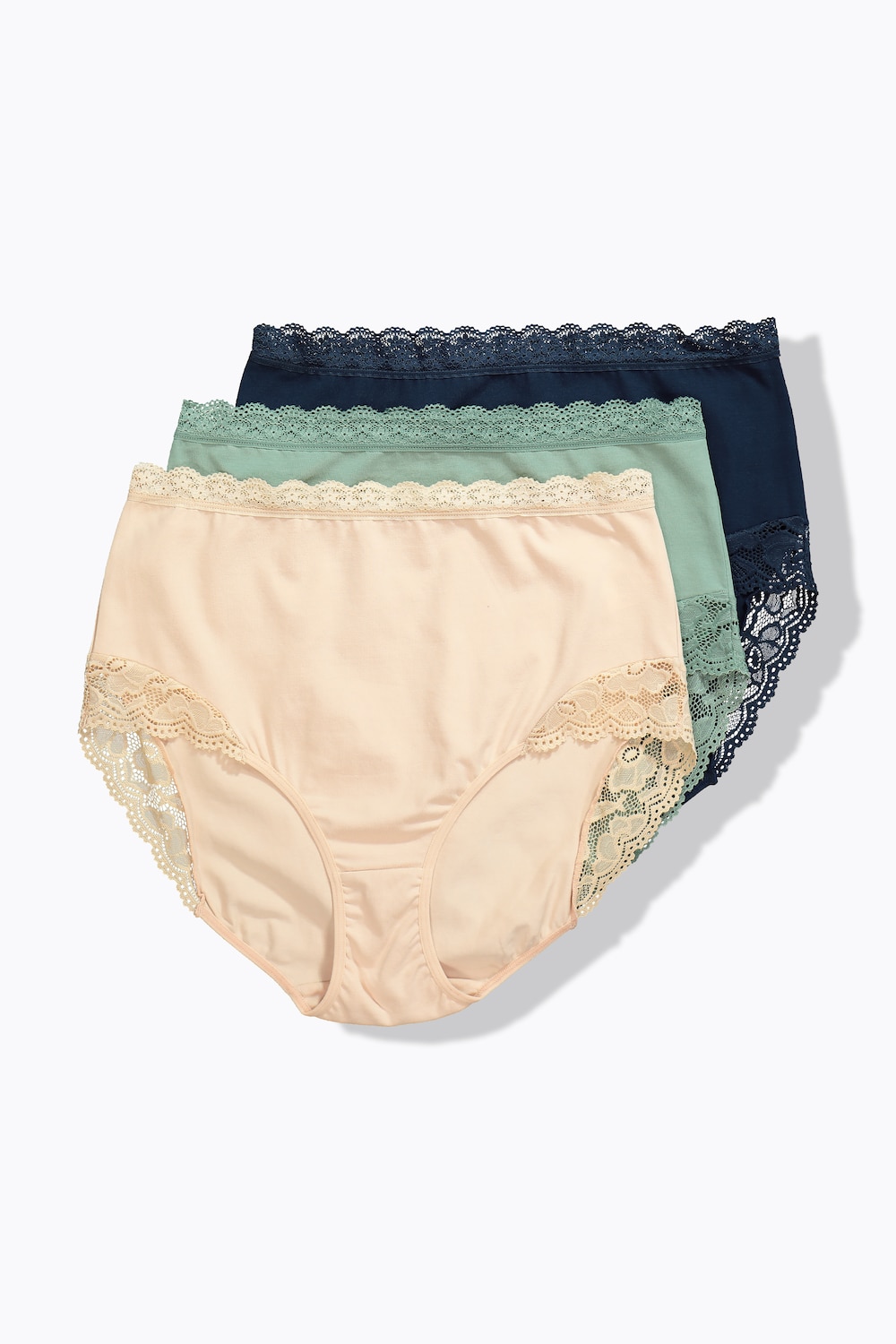 Maxislips, 3er-Pack, High Waist, Spitze, OEKO-TEX