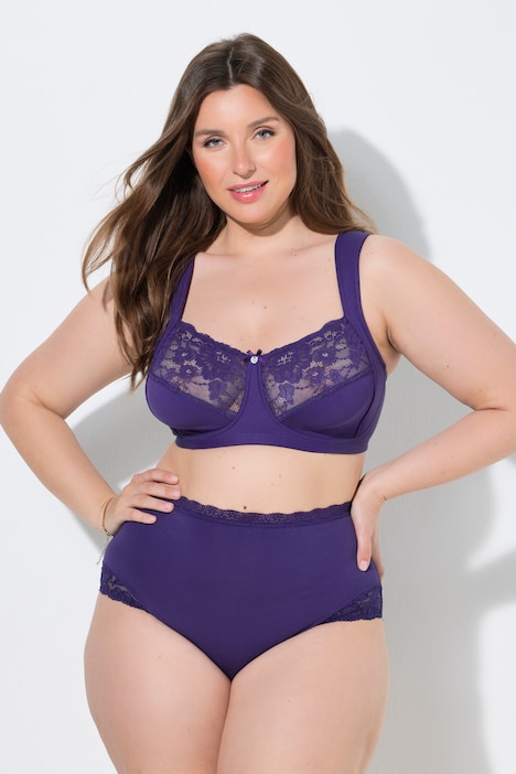 Maxislips, 3er-Pack, High Waist, Spitze, OEKO-TEX