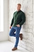 Giacca Janker in felpa con collo alto e ricami, fino alla tg. 8XL