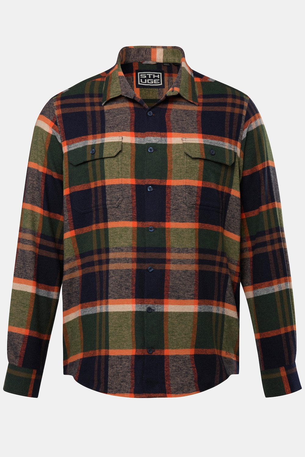 STHUGE Overshirt, Karoflanell, Langarm, oversized, bis 8 XL
