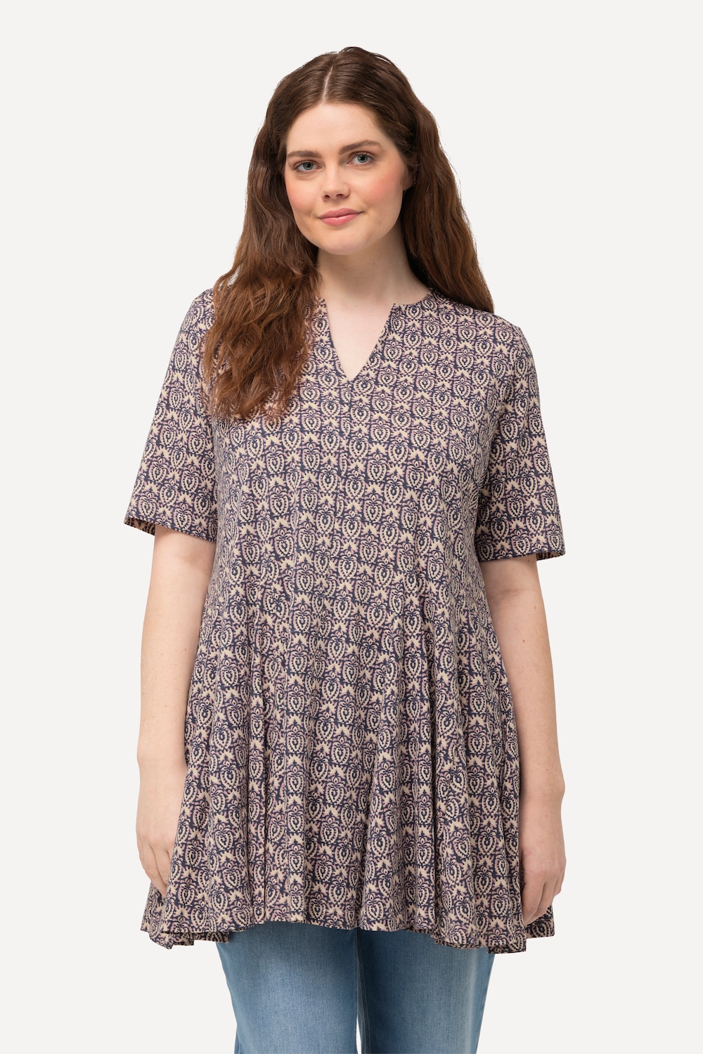 Große Größen Longshirt, Damen, braun, Größe: 46/48, Baumwolle, Ulla Popken