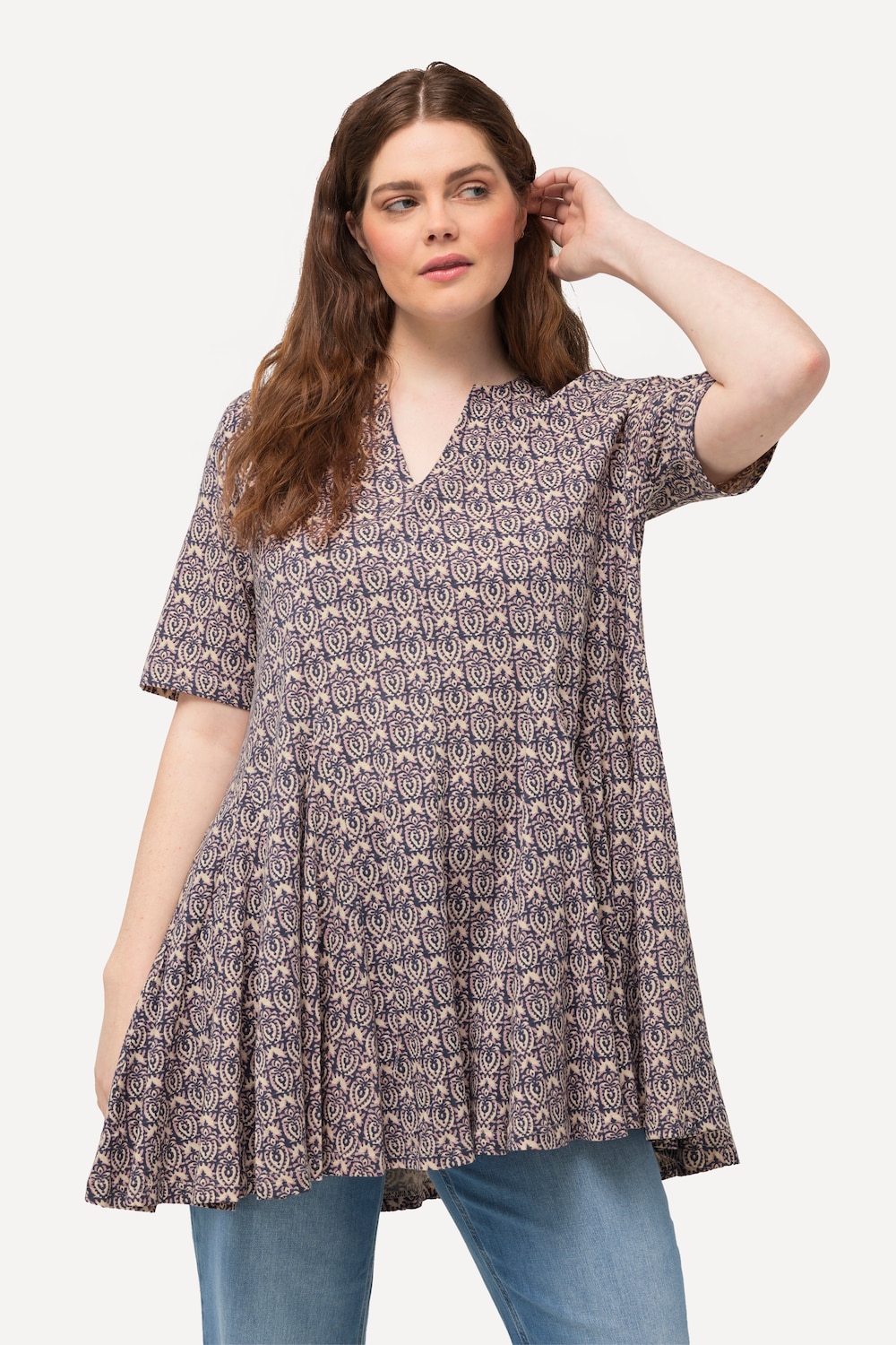 Große Größen Longshirt, Damen, braun, Größe: 42/44, Baumwolle, Ulla Popken