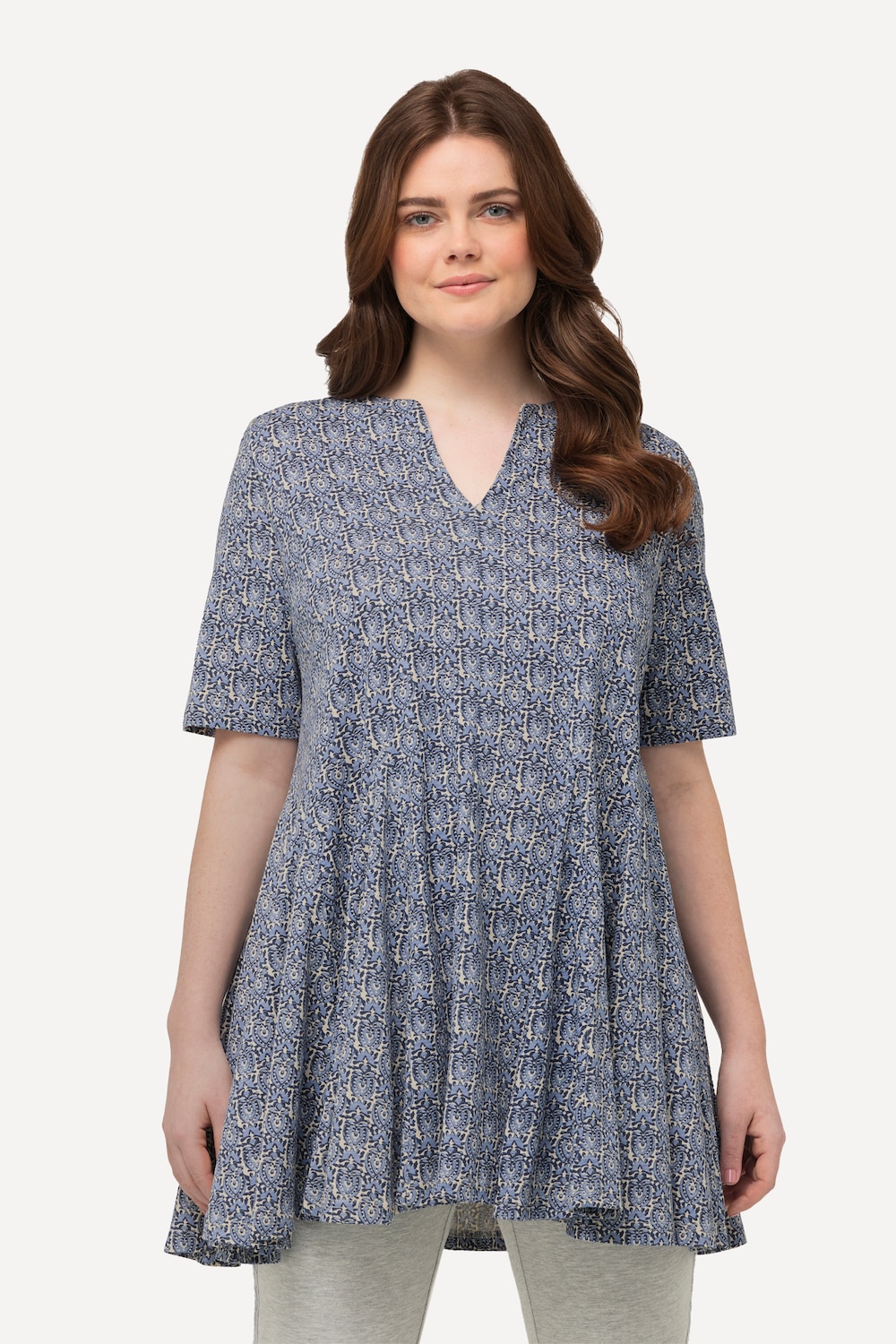 Große Größen Longshirt, Damen, blau, Größe: 42/44, Baumwolle, Ulla Popken
