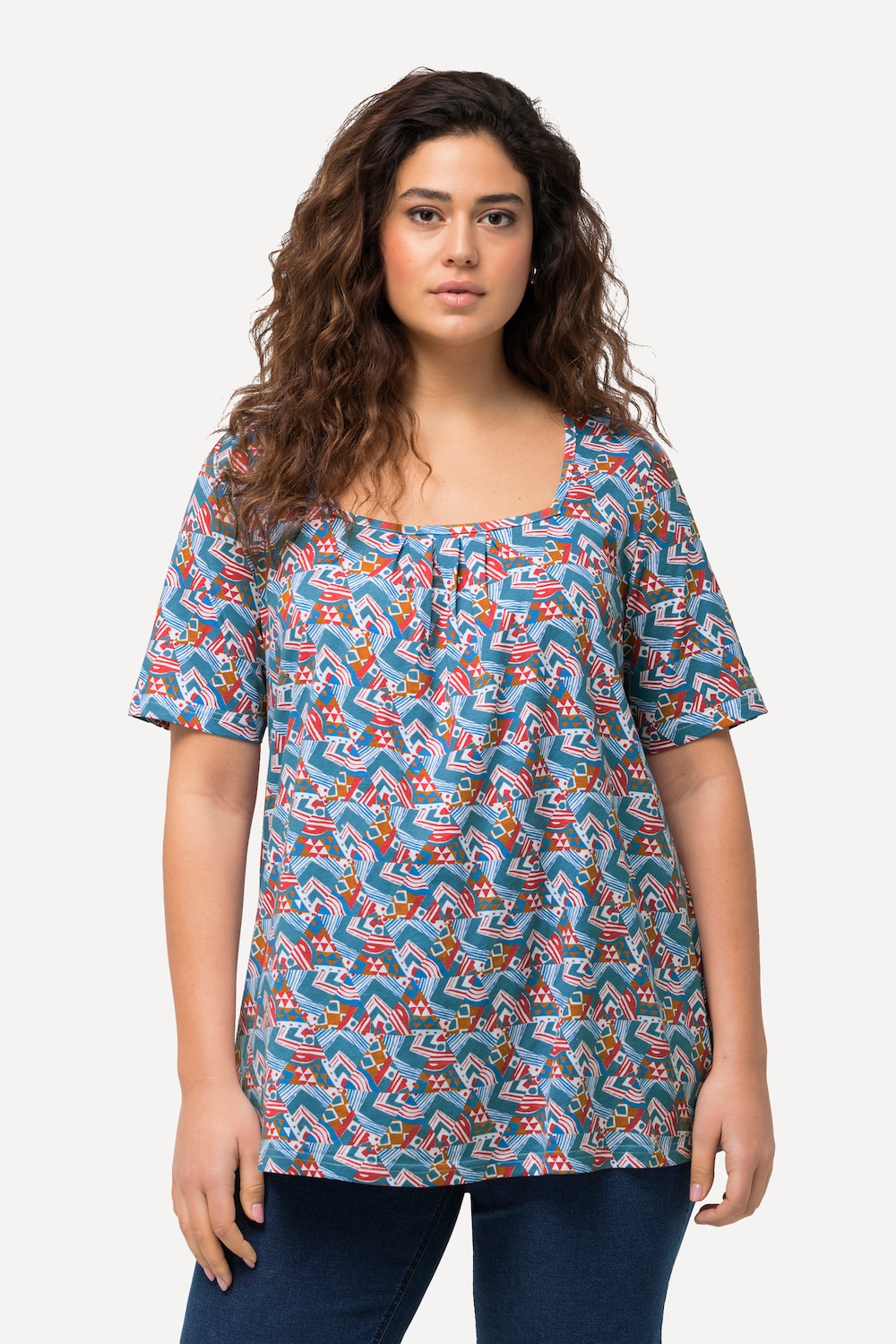 Thumbnail - Große Größen T-Shirt, Damen, weiß, Größe: 54/56, Baumwolle, Ulla Popken