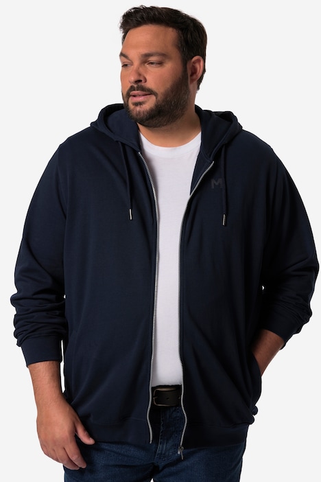 Men+ Hoodie-Jacke, Kapuze, Zipper, bis 8 XL