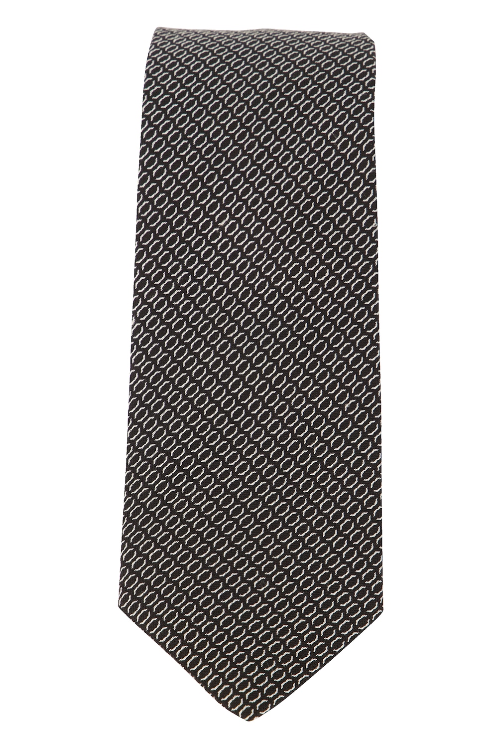 Stora storlekar Sidenslips med diskret mönster, Her, svart, storlek: One Size, Siden, JP1880