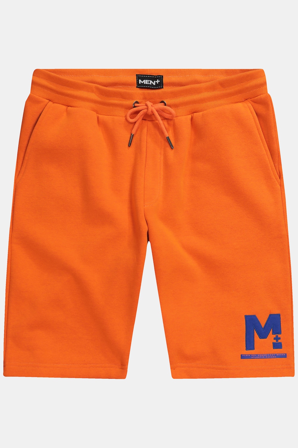 Stora storlekar Shorts i mjukistyg, Her, orange, storlek: 3XL, Bomull/Polyester, Men Plus