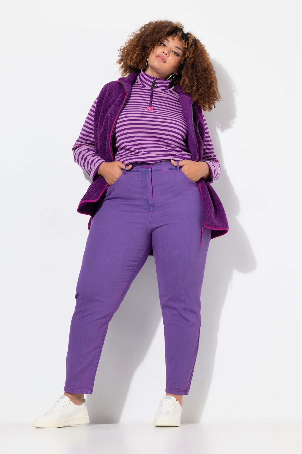 Mom-Colorjeans, trendkleur, 5-pocket model