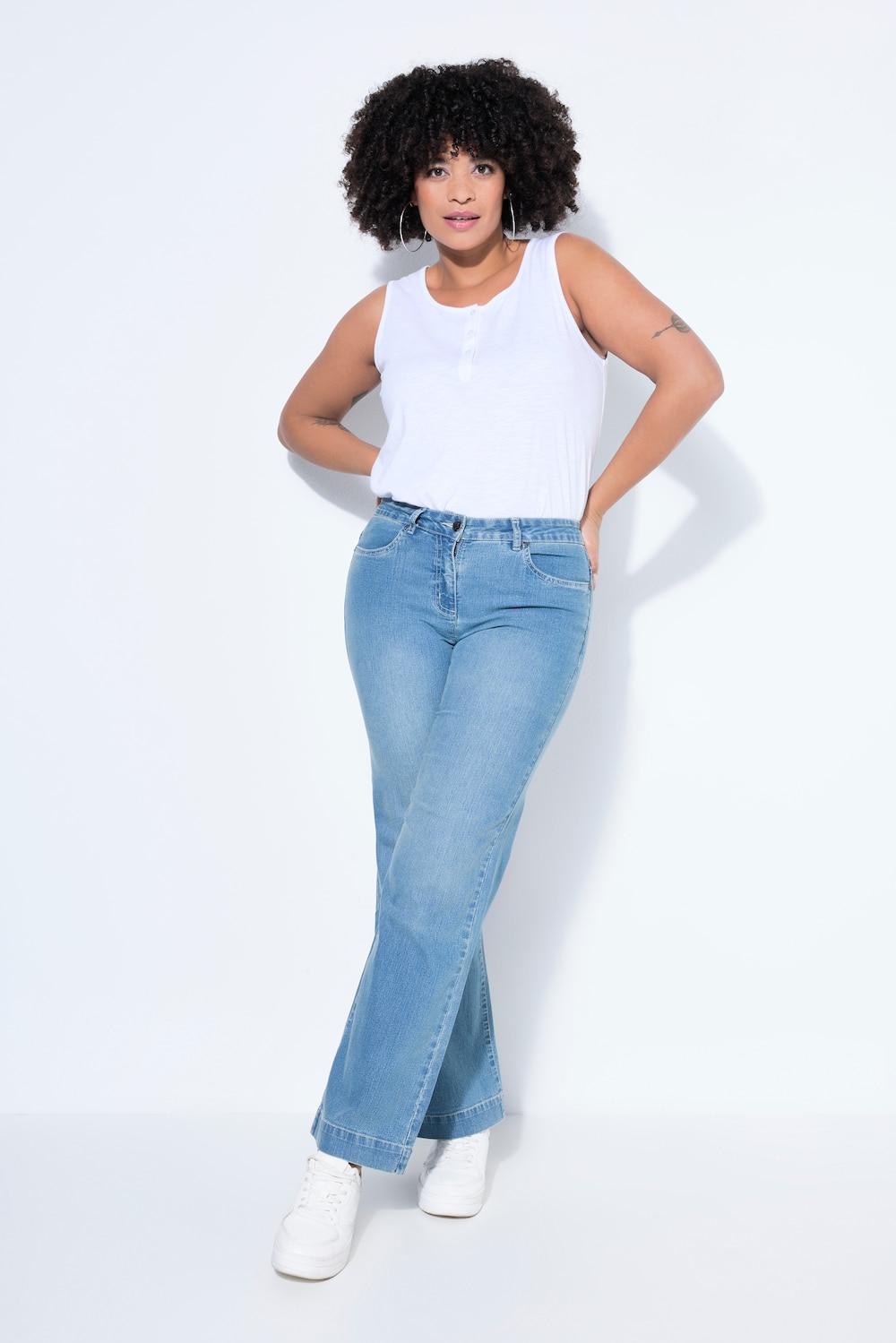 Jeans Nora, weit und gerade, Stretchkomfort, 4-Pocket