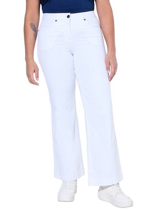 Džíny Nora, široké a rovné, streč komfort, 4 kapsy