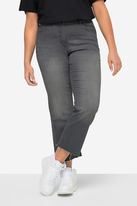 7/8-Jeans Claire, Stretchkomfort, geschnittener Saum, 5-Pocket