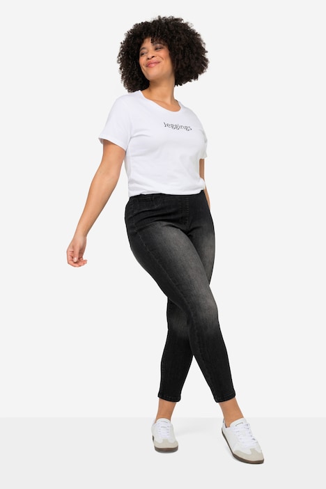 Jeggings Jule, Slim Fit, Washeffekte, Elastikbund