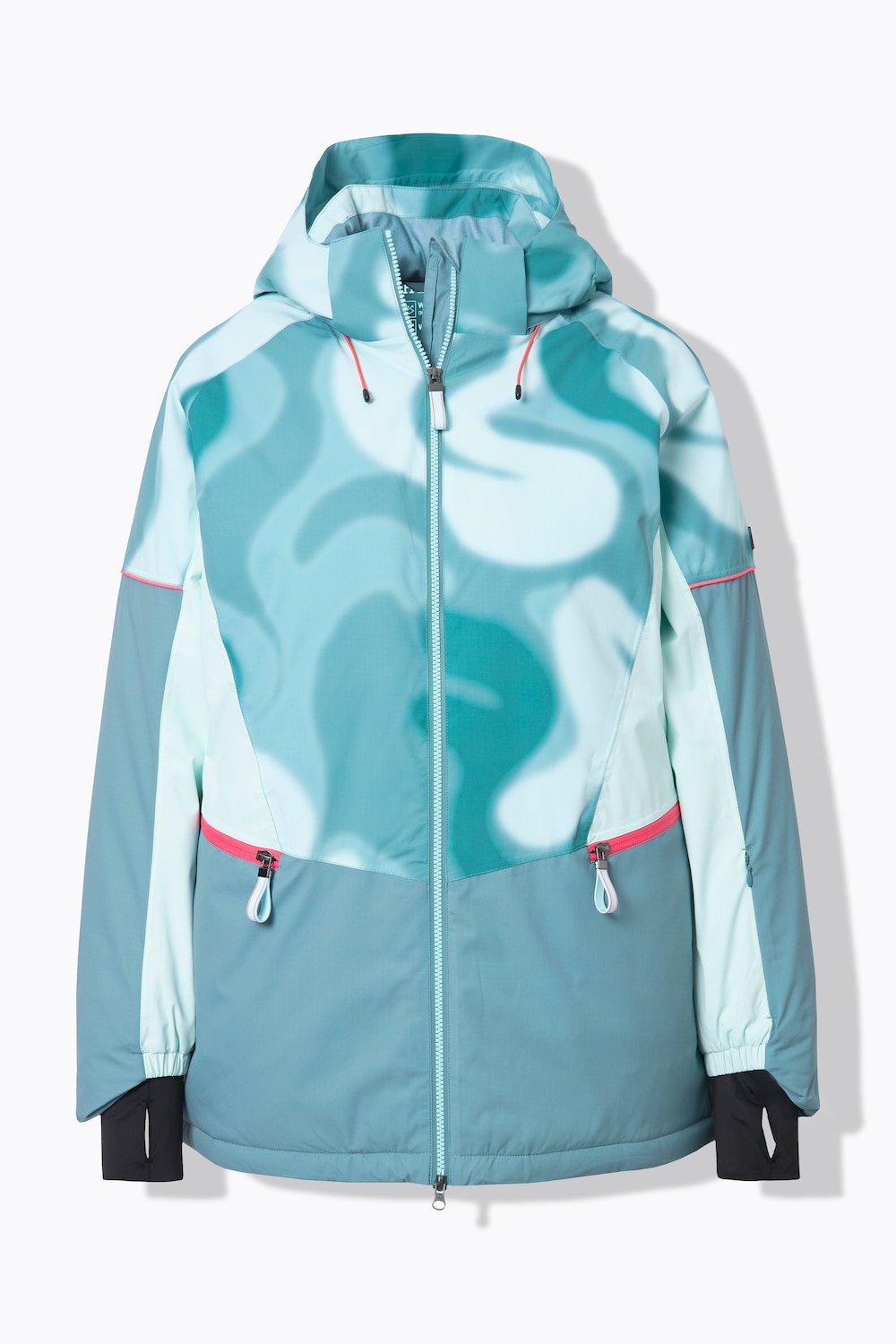 Stora storlekar Funktionsjacka, Dam, turkos, storlek: 58/60, Polyester, Ulla Popken